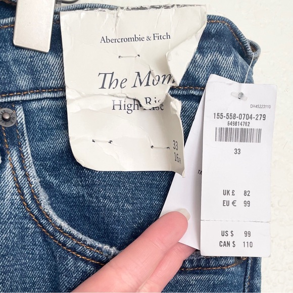 Abercrombie & Fitch The Mom High Rise Button Fly Jeans - Picture 6 of 8